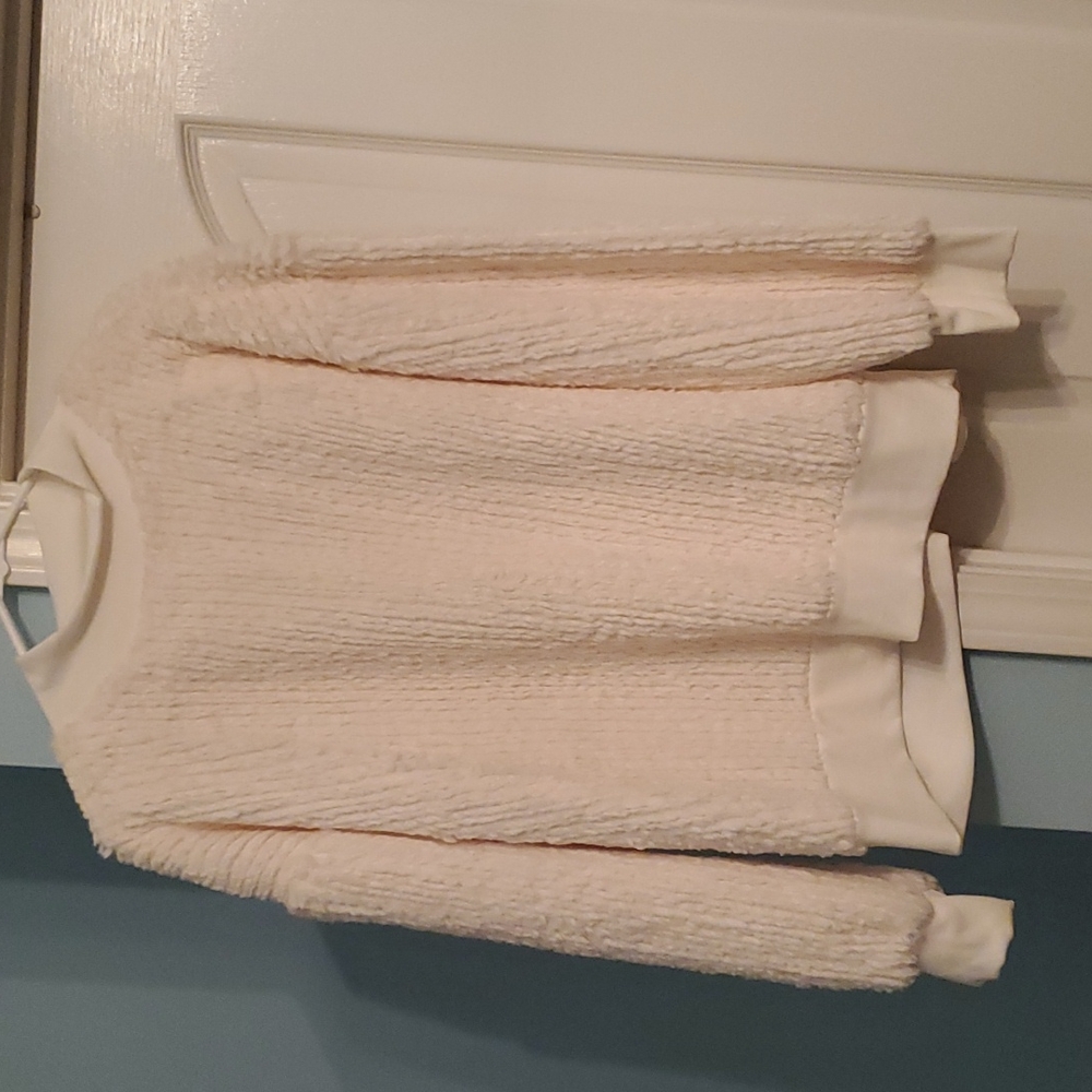 NWT fuzzy white sweater
